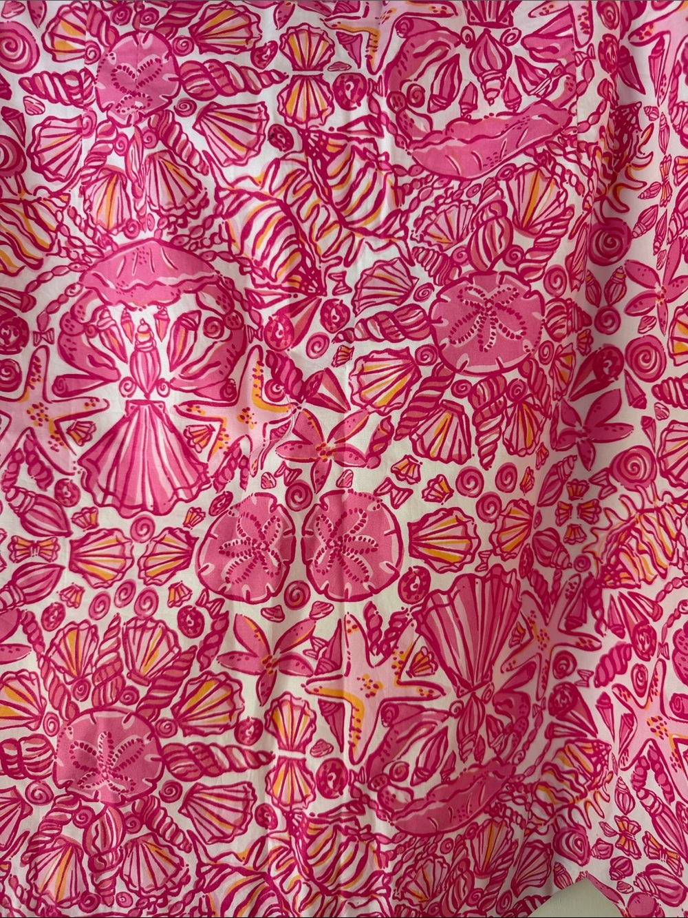 Lilly Pulitzer Pink & Yellow Shell-Print Scalloped Hem Skirt - Picture 6 of 7